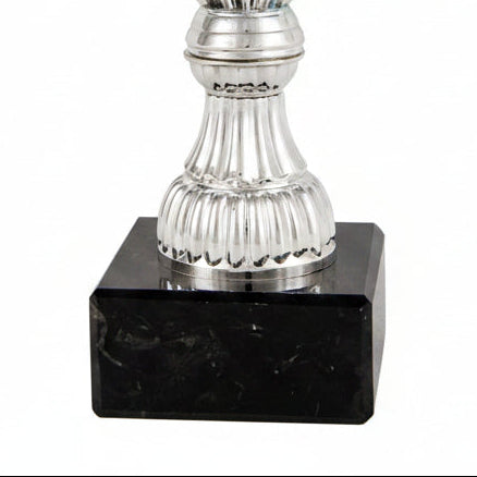 Trofeo Jugador en Chilena Plata y Azul-detalle base