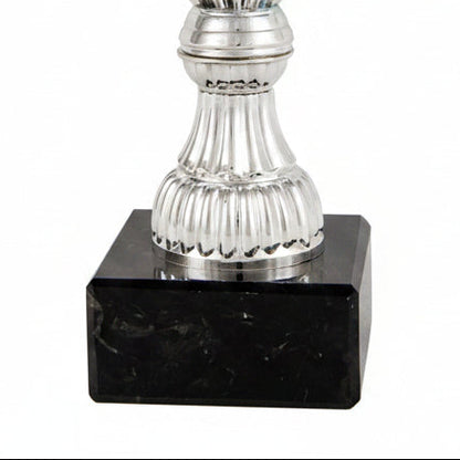 Trofeo Jugador en Chilena Plata y Azul-detalle base