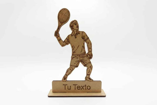 Trofeo Tenis Masculino Personalizado en Madera