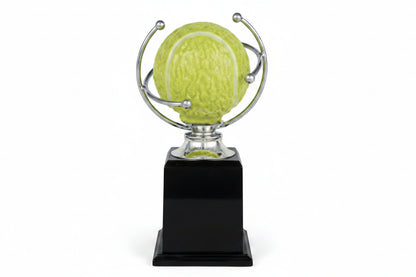 Trofeo Tenis Pelota Orbital con Aros Plateados-Trofeos Robles