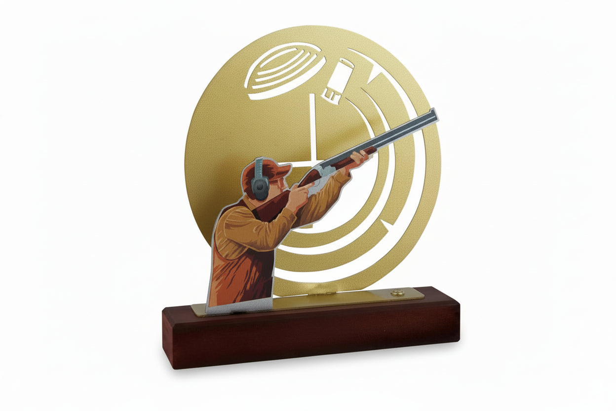 Trofeo Tiro al Plato Metal-Trofeos Robles