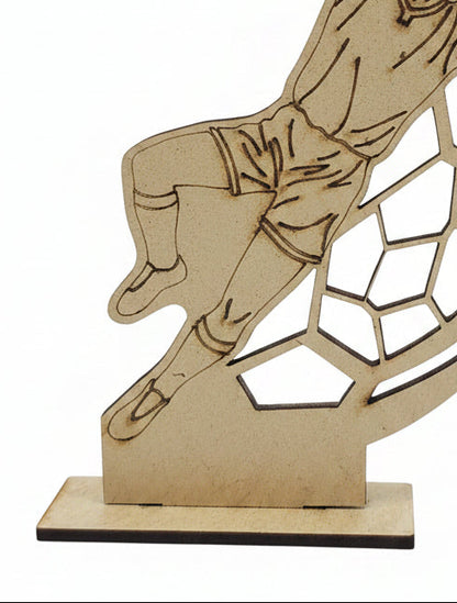 Trofeo de Madera Portero de Fútbol Grabado-detalle base