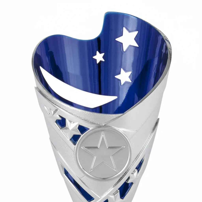 Trofeo Copa Diamante Plateada con Interior Azul - Participación