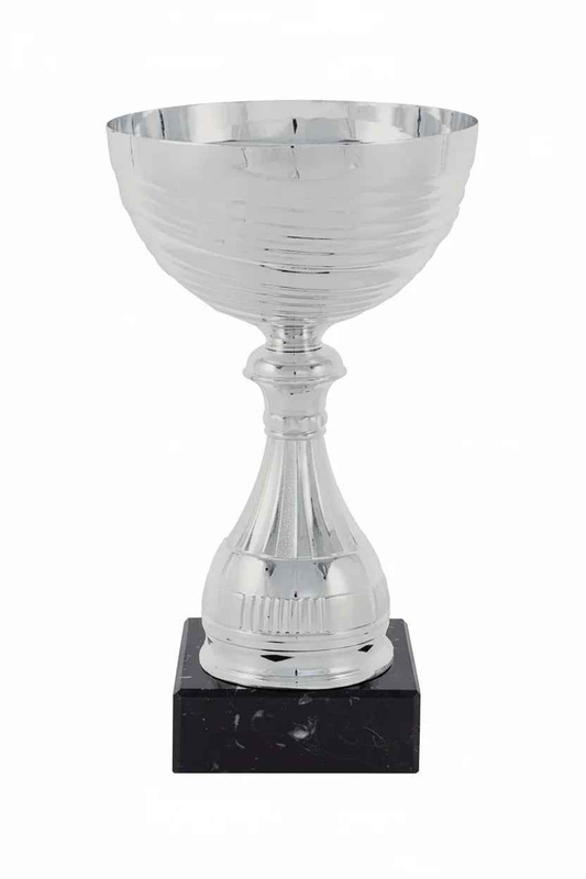 Copa Plateada Diseño Ondulado