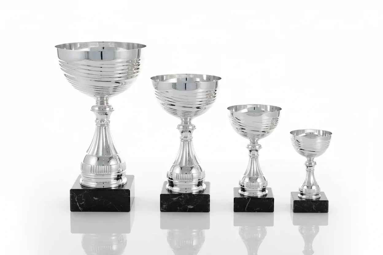 Copa Plateada Diseño Ondulado