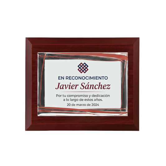Diseño interior de reconocimiento para la placa tricolor