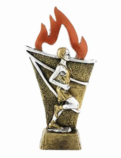 Trofeo Atletismo Masculino con Llamas