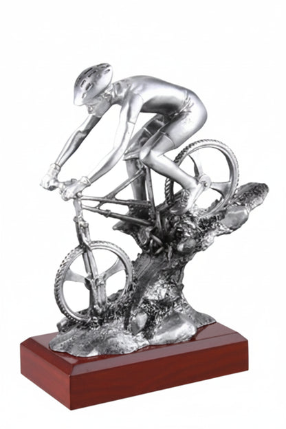 Trofeo Ciclismo Mountain Bike Ciclista Plateado