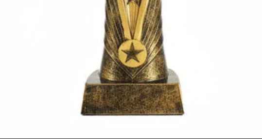 Trofeo Copa Balón Dorado con Estrellas