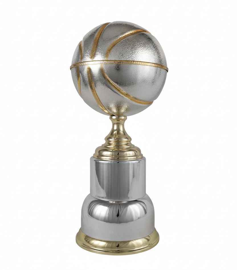 Trofeo Baloncesto Balón Plata Oro