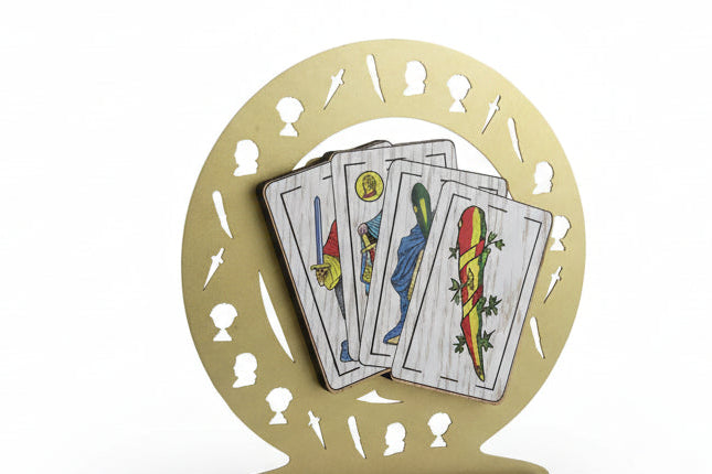 trofeo cartas baraja española-detalle