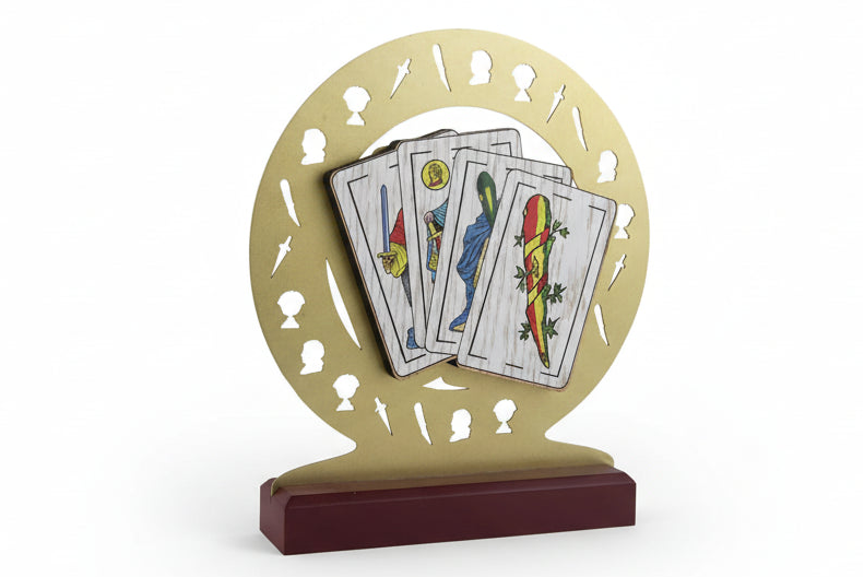 Trofeo cartas baraja española-Trofeos Robles