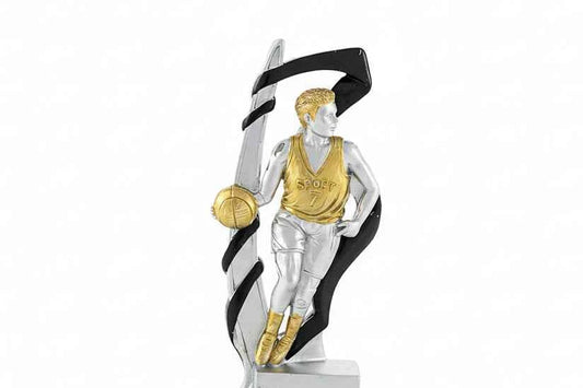 Trofeo Baloncesto Jugador Plateado Dorado