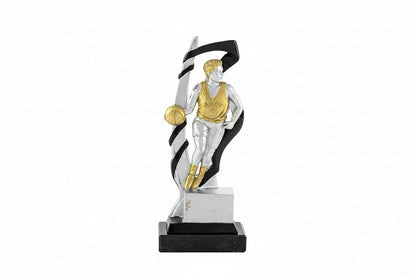 Trofeo Baloncesto Jugador Plateado Dorado