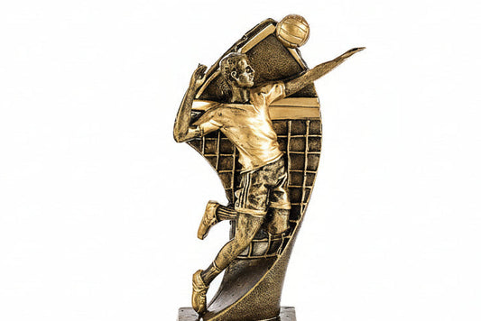 trofeo voleibol dorado-detalle